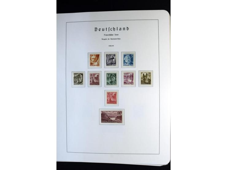 1945/59, postfrische und wenig ungebrauchte Sammlung (einige nachgummiert) , Besatzungszonen und Saarland mit u.a. Konstanz I