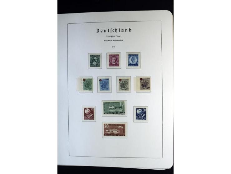 1945/59, postfrische und wenig ungebrauchte Sammlung (einige nachgummiert) , Besatzungszonen und Saarland mit u.a. Konstanz I