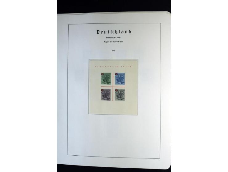 1945/59, postfrische und wenig ungebrauchte Sammlung (einige nachgummiert) , Besatzungszonen und Saarland mit u.a. Konstanz I