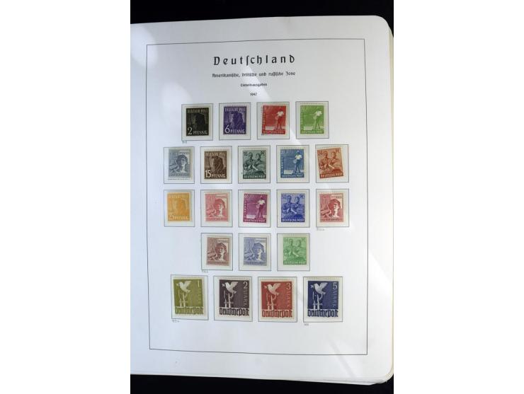 1945/59, postfrische und wenig ungebrauchte Sammlung (einige nachgummiert) , Besatzungszonen und Saarland mit u.a. Konstanz I