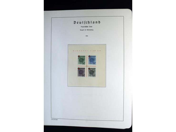 1945/59, postfrische und wenig ungebrauchte Sammlung (einige nachgummiert) , Besatzungszonen und Saarland mit u.a. Konstanz I