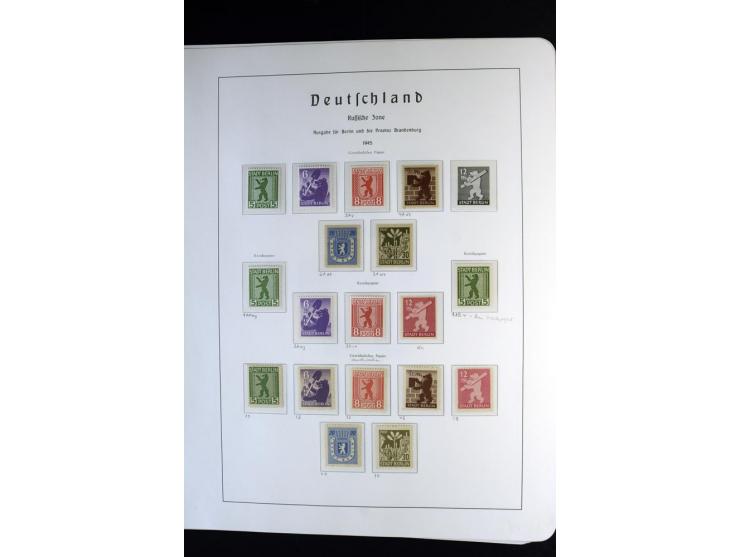 1945/59, postfrische und wenig ungebrauchte Sammlung (einige nachgummiert) , Besatzungszonen und Saarland mit u.a. Konstanz I