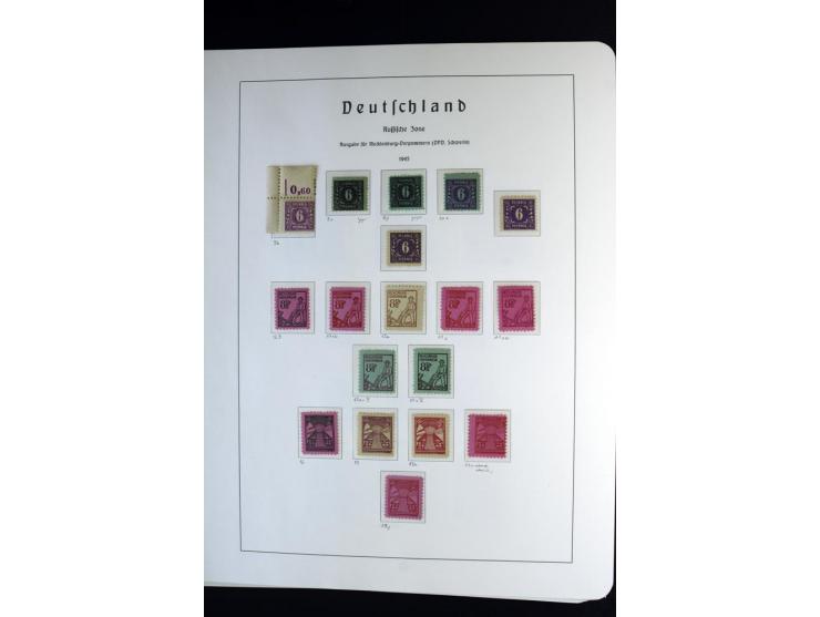 1945/59, postfrische und wenig ungebrauchte Sammlung (einige nachgummiert) , Besatzungszonen und Saarland mit u.a. Konstanz I