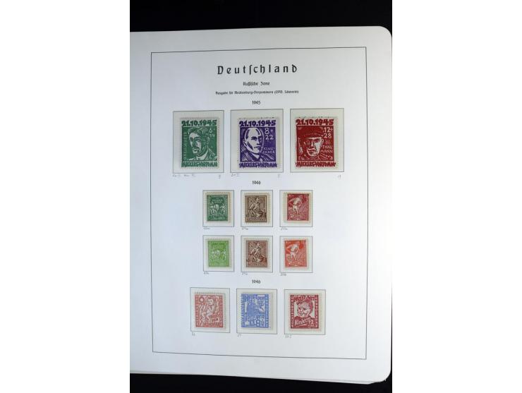 1945/59, postfrische und wenig ungebrauchte Sammlung (einige nachgummiert) , Besatzungszonen und Saarland mit u.a. Konstanz I