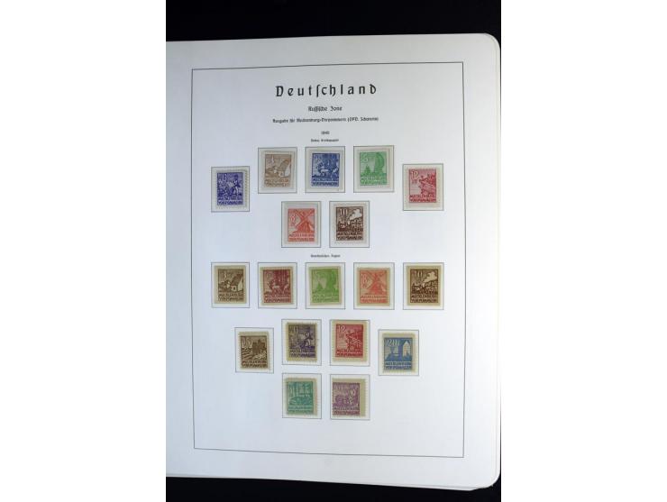 1945/59, postfrische und wenig ungebrauchte Sammlung (einige nachgummiert) , Besatzungszonen und Saarland mit u.a. Konstanz I