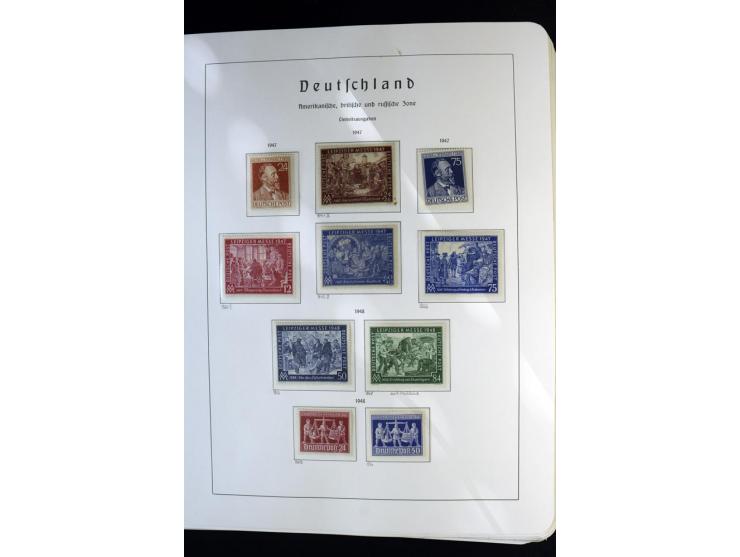 1945/59, postfrische und wenig ungebrauchte Sammlung (einige nachgummiert) , Besatzungszonen und Saarland mit u.a. Konstanz I