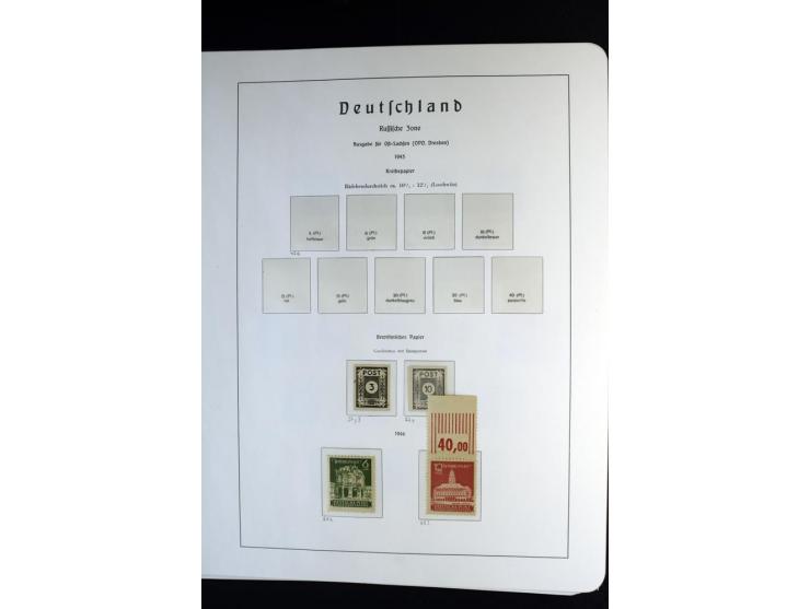 1945/59, postfrische und wenig ungebrauchte Sammlung (einige nachgummiert) , Besatzungszonen und Saarland mit u.a. Konstanz I