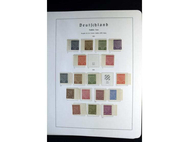 1945/59, postfrische und wenig ungebrauchte Sammlung (einige nachgummiert) , Besatzungszonen und Saarland mit u.a. Konstanz I