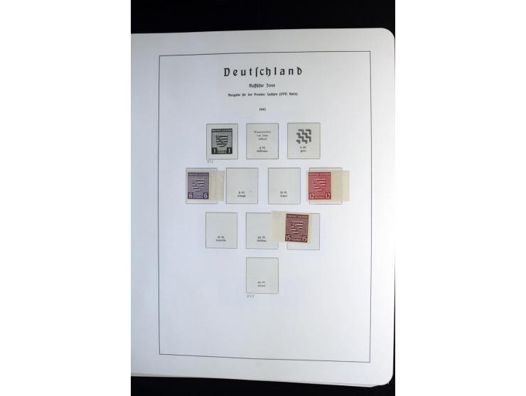 1945/59, postfrische und wenig ungebrauchte Sammlung (einige nachgummiert) , Besatzungszonen und Saarland mit u.a. Konstanz I