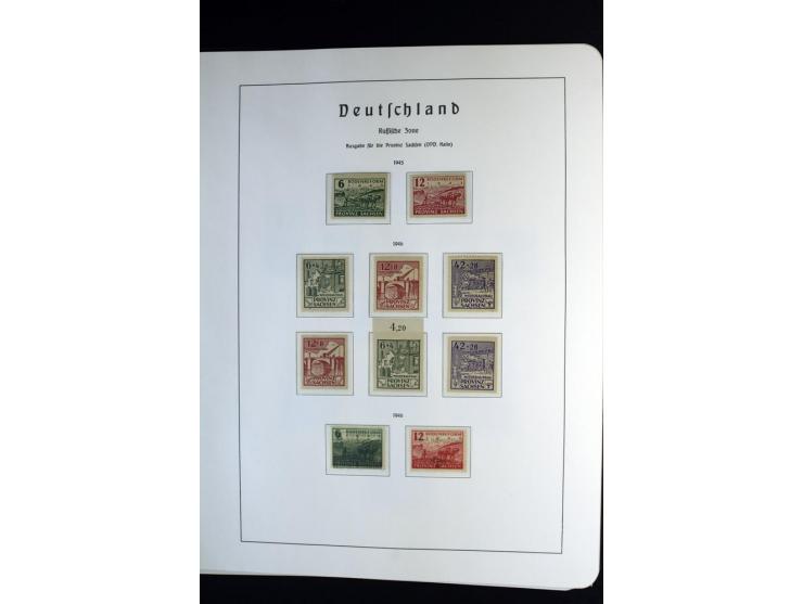 1945/59, postfrische und wenig ungebrauchte Sammlung (einige nachgummiert) , Besatzungszonen und Saarland mit u.a. Konstanz I