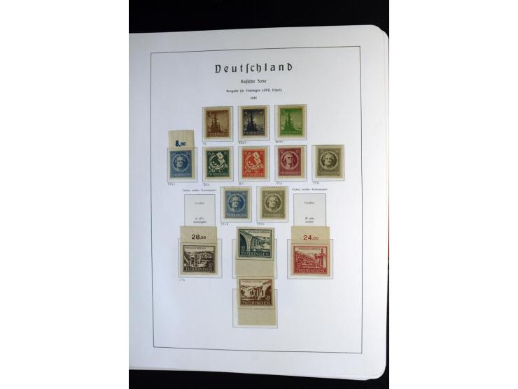 1945/59, postfrische und wenig ungebrauchte Sammlung (einige nachgummiert) , Besatzungszonen und Saarland mit u.a. Konstanz I