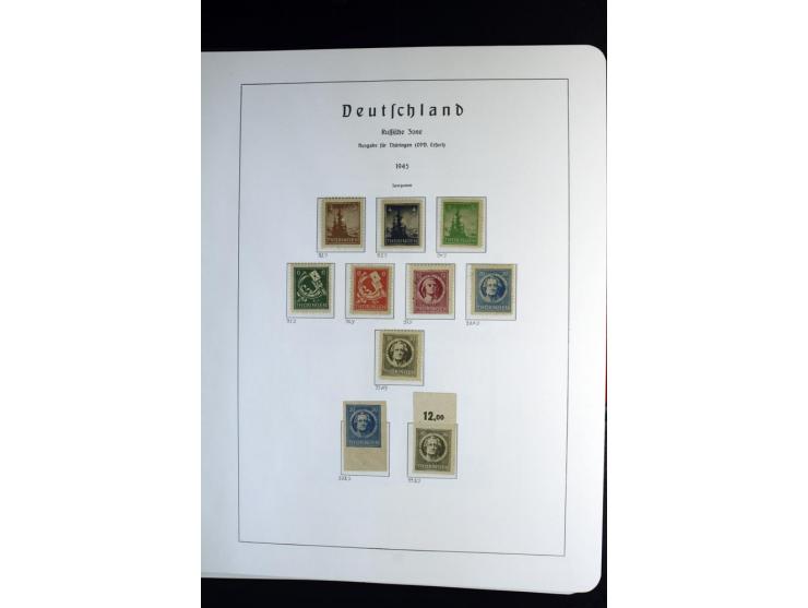 1945/59, postfrische und wenig ungebrauchte Sammlung (einige nachgummiert) , Besatzungszonen und Saarland mit u.a. Konstanz I