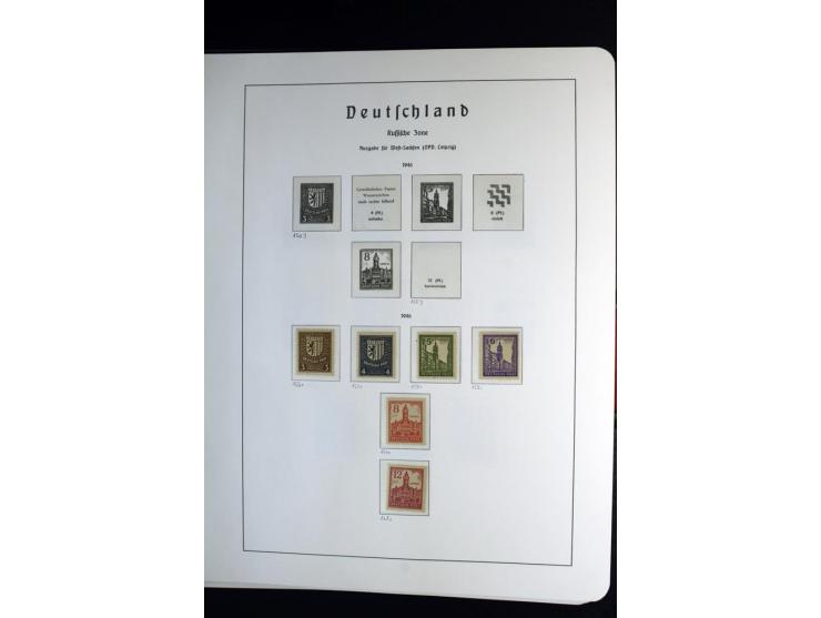 1945/59, postfrische und wenig ungebrauchte Sammlung (einige nachgummiert) , Besatzungszonen und Saarland mit u.a. Konstanz I