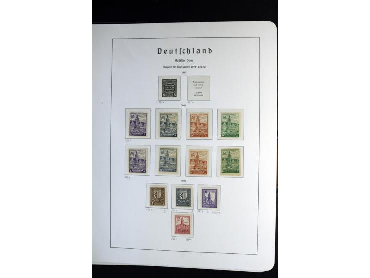 1945/59, postfrische und wenig ungebrauchte Sammlung (einige nachgummiert) , Besatzungszonen und Saarland mit u.a. Konstanz I