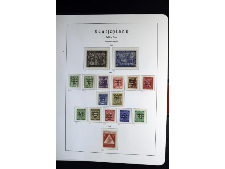 1945/59, postfrische und wenig ungebrauchte Sammlung (einige nachgummiert) , Besatzungszonen und Saarland mit u.a. Konstanz I