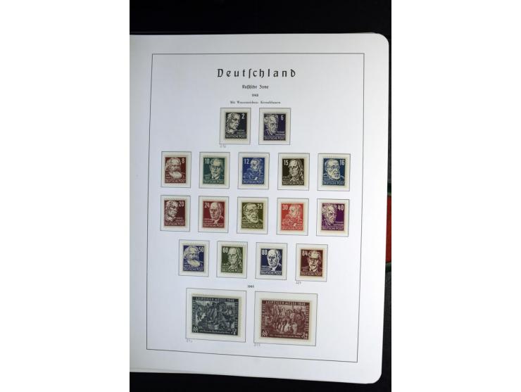 1945/59, postfrische und wenig ungebrauchte Sammlung (einige nachgummiert) , Besatzungszonen und Saarland mit u.a. Konstanz I