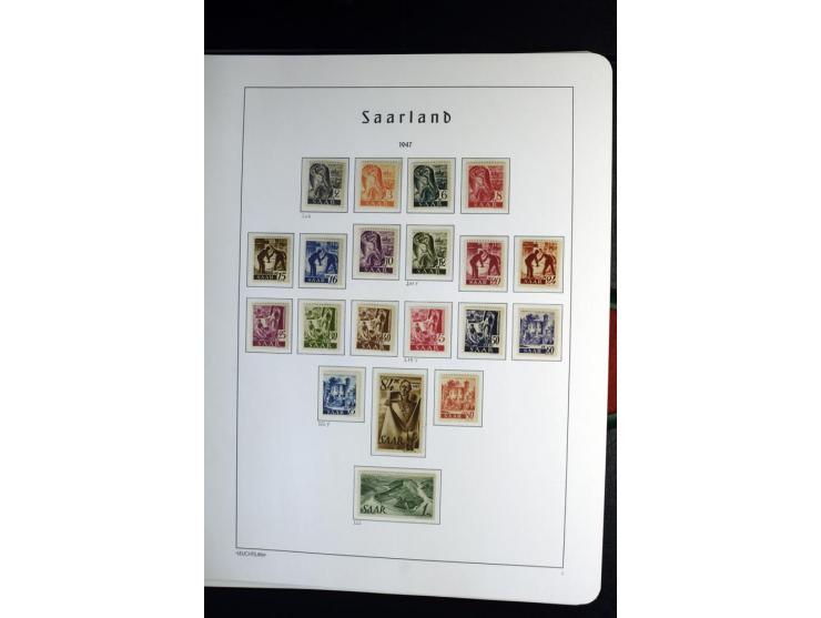 1945/59, postfrische und wenig ungebrauchte Sammlung (einige nachgummiert) , Besatzungszonen und Saarland mit u.a. Konstanz I