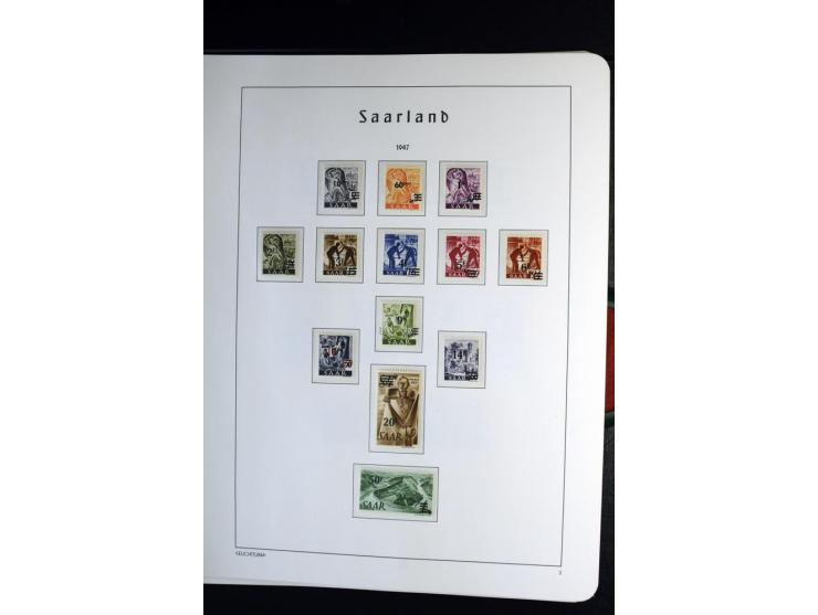 1945/59, postfrische und wenig ungebrauchte Sammlung (einige nachgummiert) , Besatzungszonen und Saarland mit u.a. Konstanz I