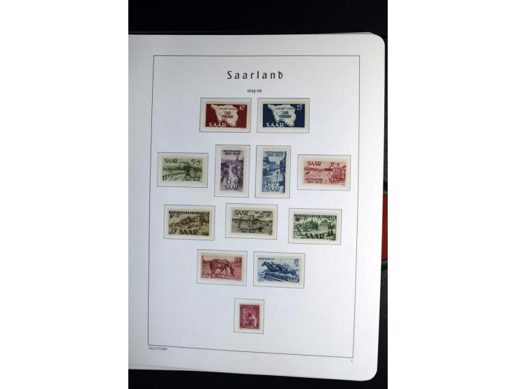 1945/59, postfrische und wenig ungebrauchte Sammlung (einige nachgummiert) , Besatzungszonen und Saarland mit u.a. Konstanz I