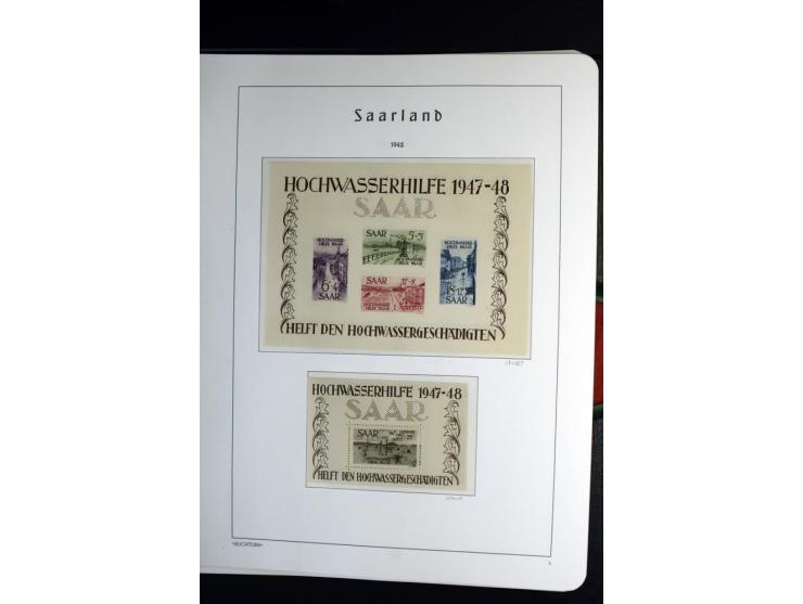 1945/59, postfrische und wenig ungebrauchte Sammlung (einige nachgummiert) , Besatzungszonen und Saarland mit u.a. Konstanz I
