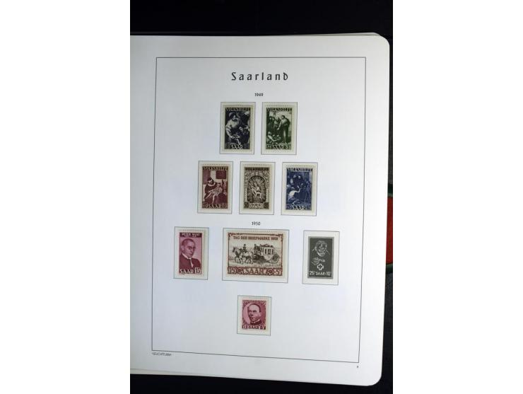 1945/59, postfrische und wenig ungebrauchte Sammlung (einige nachgummiert) , Besatzungszonen und Saarland mit u.a. Konstanz I