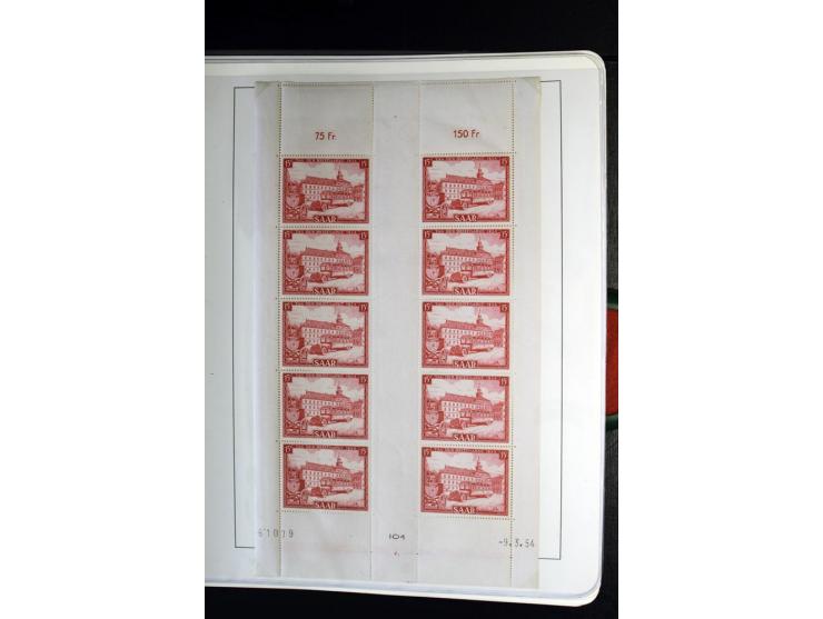 1945/59, postfrische und wenig ungebrauchte Sammlung (einige nachgummiert) , Besatzungszonen und Saarland mit u.a. Konstanz I