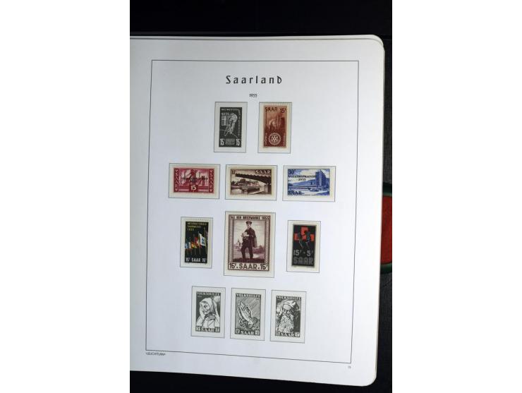 1945/59, postfrische und wenig ungebrauchte Sammlung (einige nachgummiert) , Besatzungszonen und Saarland mit u.a. Konstanz I