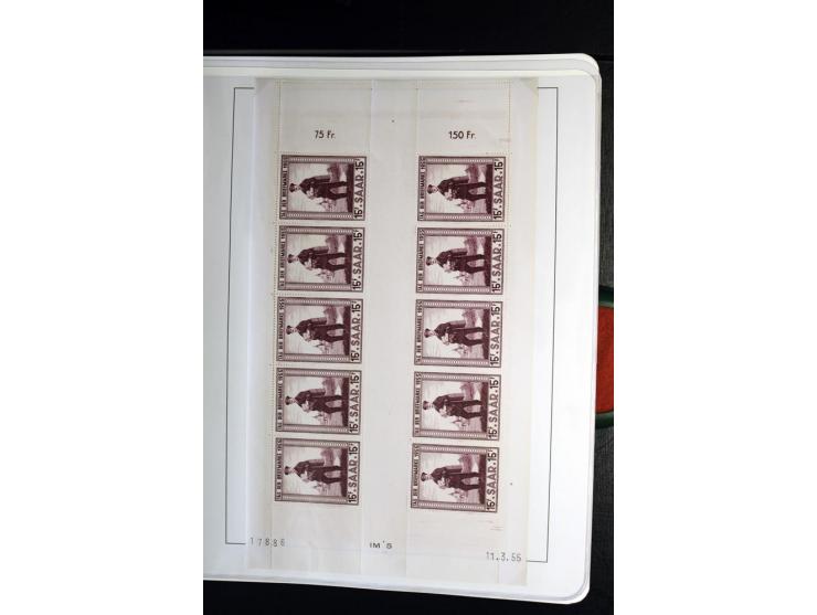 1945/59, postfrische und wenig ungebrauchte Sammlung (einige nachgummiert) , Besatzungszonen und Saarland mit u.a. Konstanz I