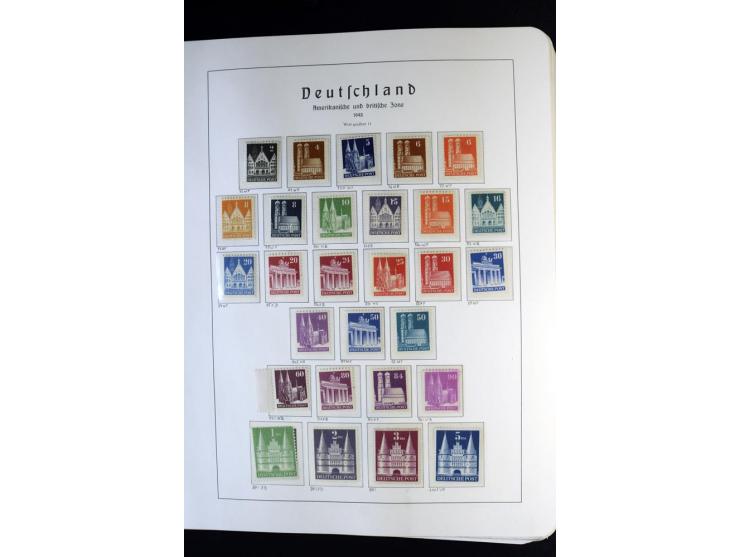 1945/59, postfrische und wenig ungebrauchte Sammlung (einige nachgummiert) , Besatzungszonen und Saarland mit u.a. Konstanz I