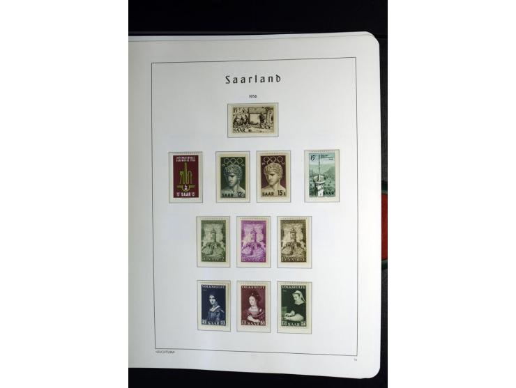 1945/59, postfrische und wenig ungebrauchte Sammlung (einige nachgummiert) , Besatzungszonen und Saarland mit u.a. Konstanz I