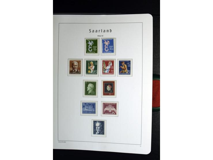 1945/59, postfrische und wenig ungebrauchte Sammlung (einige nachgummiert) , Besatzungszonen und Saarland mit u.a. Konstanz I