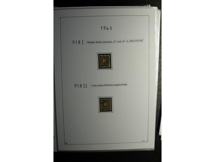 1946/48, gestempelte, stark spezialisierte Sammlung, dabei viele gute Farben (sign. oder mit Fotobefund Arge Kontrollrat), Ob