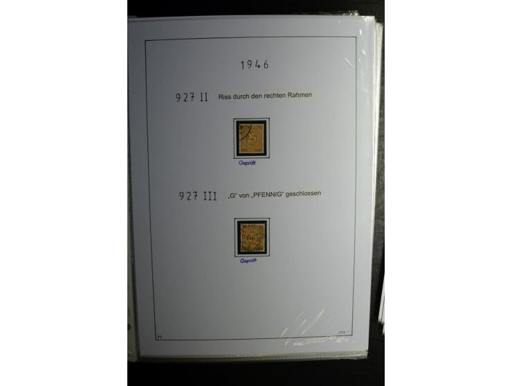1946/48, gestempelte, stark spezialisierte Sammlung, dabei viele gute Farben (sign. oder mit Fotobefund Arge Kontrollrat), Ob