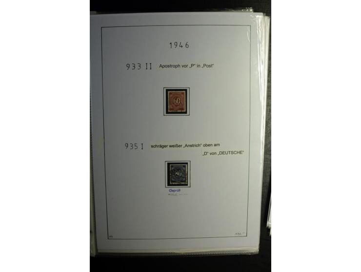 1946/48, gestempelte, stark spezialisierte Sammlung, dabei viele gute Farben (sign. oder mit Fotobefund Arge Kontrollrat), Ob