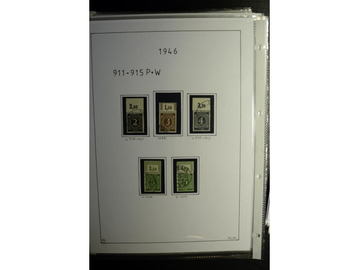 1946/48, gestempelte, stark spezialisierte Sammlung, dabei viele gute Farben (sign. oder mit Fotobefund Arge Kontrollrat), Ob