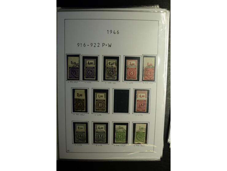 1946/48, gestempelte, stark spezialisierte Sammlung, dabei viele gute Farben (sign. oder mit Fotobefund Arge Kontrollrat), Ob