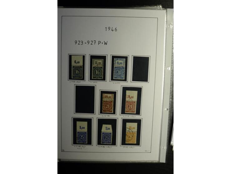 1946/48, gestempelte, stark spezialisierte Sammlung, dabei viele gute Farben (sign. oder mit Fotobefund Arge Kontrollrat), Ob
