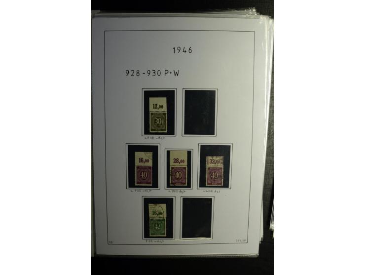 1946/48, gestempelte, stark spezialisierte Sammlung, dabei viele gute Farben (sign. oder mit Fotobefund Arge Kontrollrat), Ob