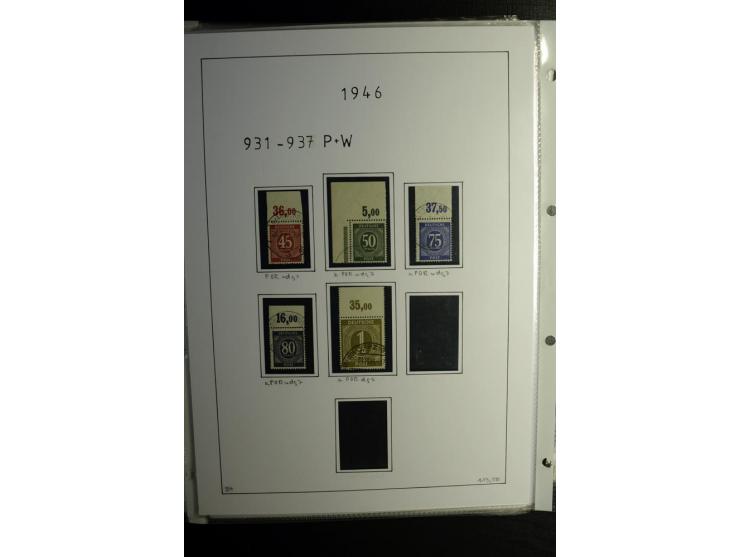 1946/48, gestempelte, stark spezialisierte Sammlung, dabei viele gute Farben (sign. oder mit Fotobefund Arge Kontrollrat), Ob