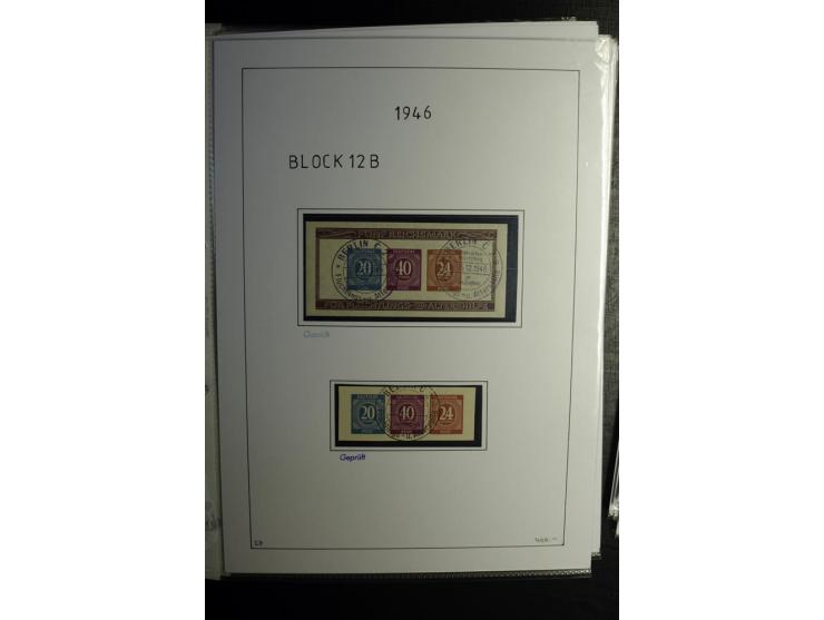 1946/48, gestempelte, stark spezialisierte Sammlung, dabei viele gute Farben (sign. oder mit Fotobefund Arge Kontrollrat), Ob