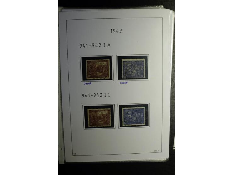 1946/48, gestempelte, stark spezialisierte Sammlung, dabei viele gute Farben (sign. oder mit Fotobefund Arge Kontrollrat), Ob