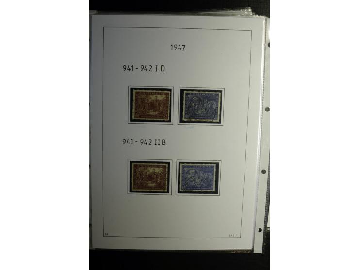 1946/48, gestempelte, stark spezialisierte Sammlung, dabei viele gute Farben (sign. oder mit Fotobefund Arge Kontrollrat), Ob