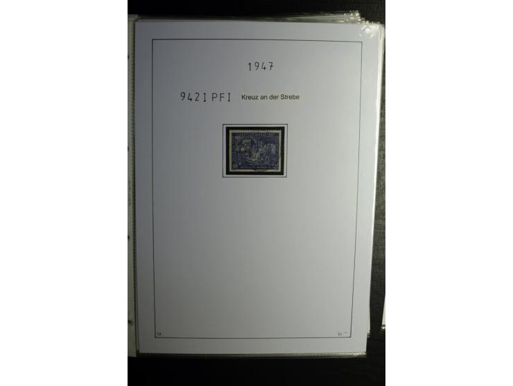 1946/48, gestempelte, stark spezialisierte Sammlung, dabei viele gute Farben (sign. oder mit Fotobefund Arge Kontrollrat), Ob