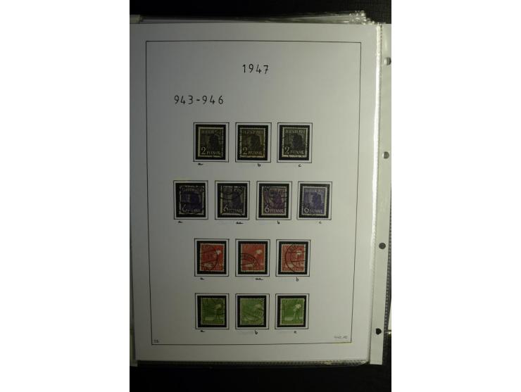 1946/48, gestempelte, stark spezialisierte Sammlung, dabei viele gute Farben (sign. oder mit Fotobefund Arge Kontrollrat), Ob