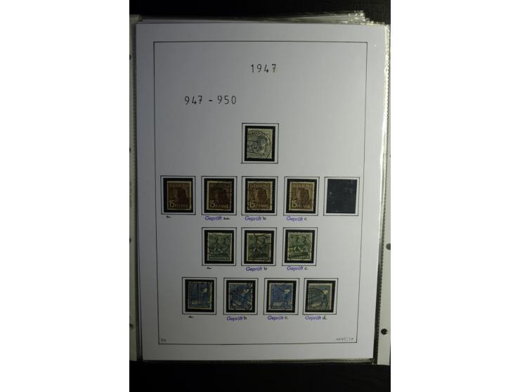 1946/48, gestempelte, stark spezialisierte Sammlung, dabei viele gute Farben (sign. oder mit Fotobefund Arge Kontrollrat), Ob