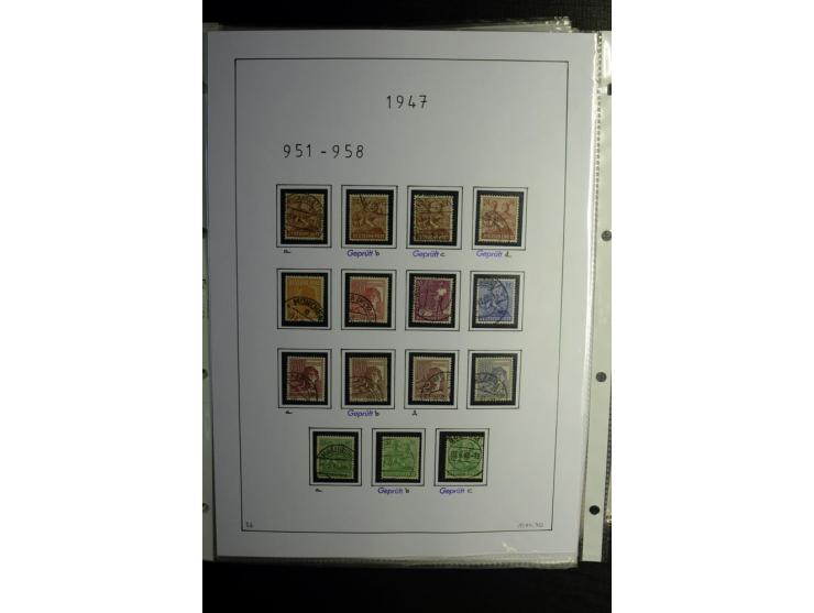 1946/48, gestempelte, stark spezialisierte Sammlung, dabei viele gute Farben (sign. oder mit Fotobefund Arge Kontrollrat), Ob