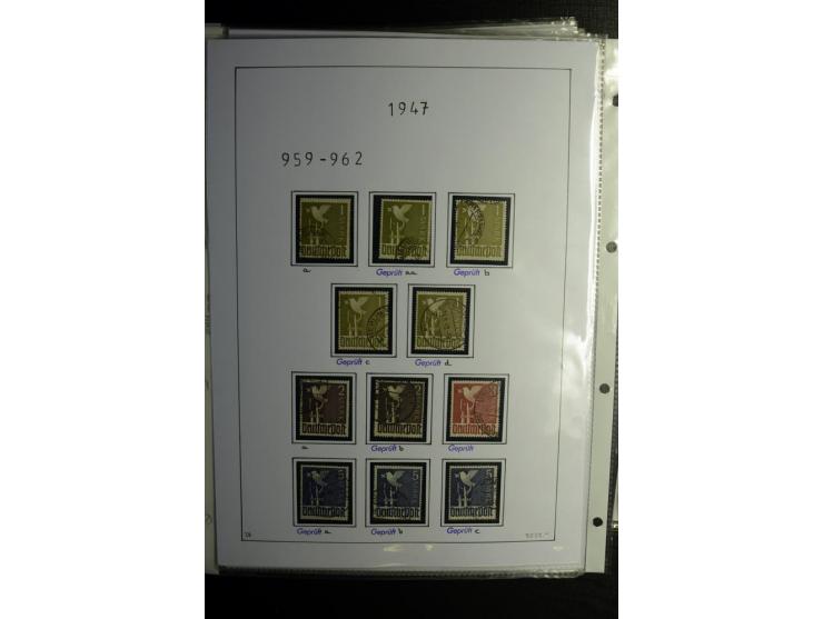 1946/48, gestempelte, stark spezialisierte Sammlung, dabei viele gute Farben (sign. oder mit Fotobefund Arge Kontrollrat), Ob