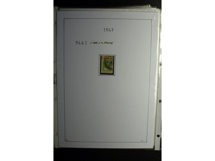1946/48, gestempelte, stark spezialisierte Sammlung, dabei viele gute Farben (sign. oder mit Fotobefund Arge Kontrollrat), Ob