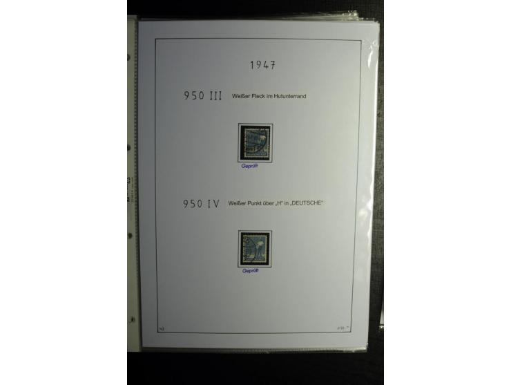 1946/48, gestempelte, stark spezialisierte Sammlung, dabei viele gute Farben (sign. oder mit Fotobefund Arge Kontrollrat), Ob