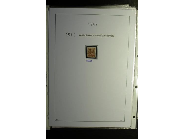 1946/48, gestempelte, stark spezialisierte Sammlung, dabei viele gute Farben (sign. oder mit Fotobefund Arge Kontrollrat), Ob
